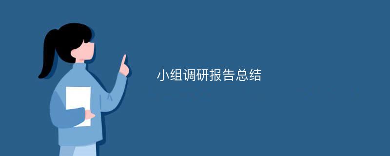 小组调研报告总结